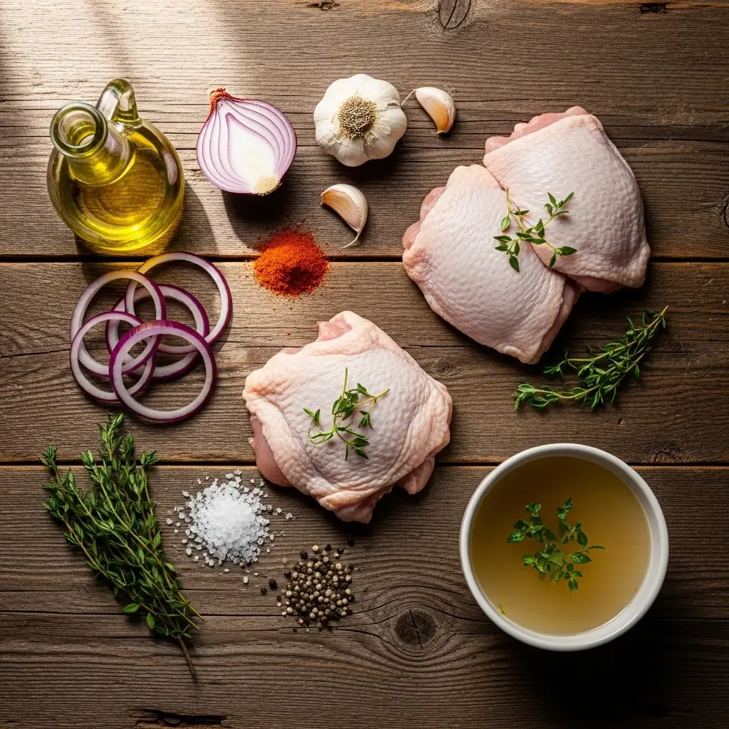 slow-cooker-chicken-thighs-ingredients