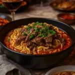 Spicy Korean Gochujang Beef Noodles