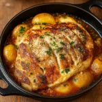 Steakhouse Parmesan Chicken served with potatoes