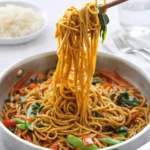 Easy Lo Mein noodles with vegetables