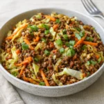 Best Egg Roll in a Bowl with beef and cabbage