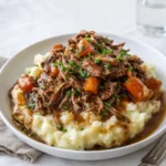 Classic Pot Roast with mashed potatoes and gravy