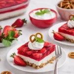 Classic Strawberry Pretzel Salad dessert
