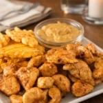 Copycat Chick Fil A Grilled Nuggets served with dipping sauce