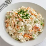 creamy seafood salad with imitation crab