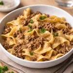 Easy Beef and Noodles in savory gravy