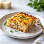 Easy Sausage and Egg Casserole baked breakfast dish