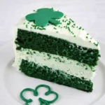 Green Velvet Cheesecake Cake slice