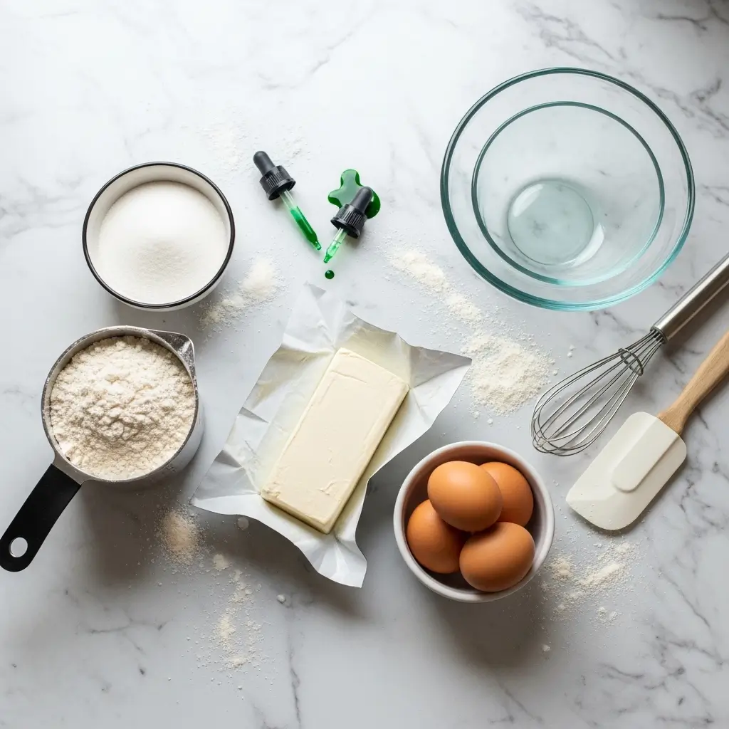 Green Velvet Cheesecake Cake ingredients