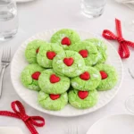 Grinch Cookies festive green cake mix cookies