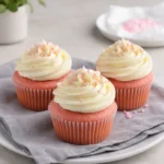 Pink Velvet Cupcakes with Vanilla Buttercream Frosting