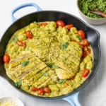 Pesto Gnocchi with Chicken creamy skillet dinner