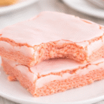 Strawberry Brownies with glaze