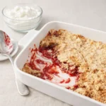 Strawberry Dump Cake with Whipped Cream