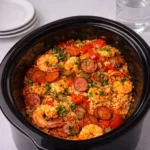 Crockpot Jambalaya slow cooker Cajun comfort food