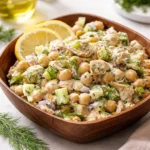 Healthy Tuna Garbanzo Bean Salad in Bowl