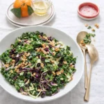 Kale Salad with Cranberries with orange dressing