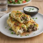 Keto Philly Cheesesteak Rolls low-carb cheesy beef