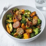 Sausage Veggie Skillet Bowl with chicken sausage and veggies