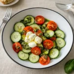tomato-cucumber-avocado-salad-with-mozzarella-and-pesto
