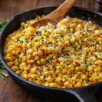 Honey Butter Skillet Corn in a cast iron pan