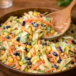 Mexican Corn Coleslaw in a serving bowl