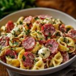 Salami-Mozzarella Tortellini Pasta Salad
