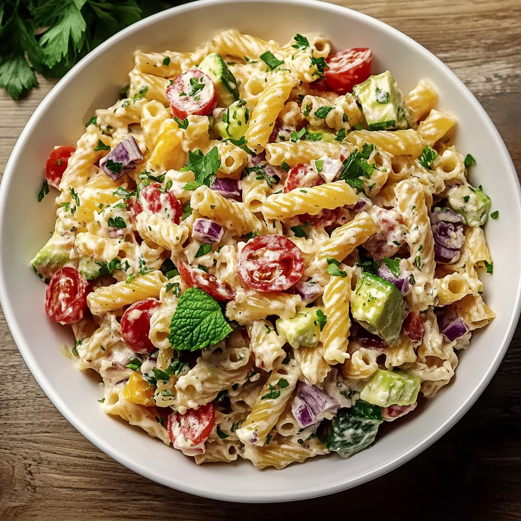 Creamy High Protein Pasta Salad